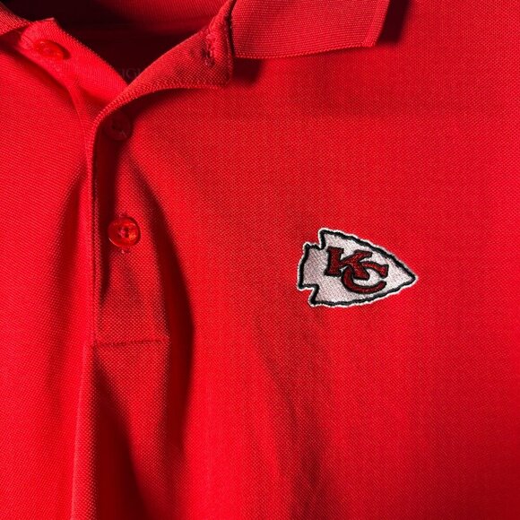 KC Chiefs Polo Red Antigua Size XL - Picture 4 of 6